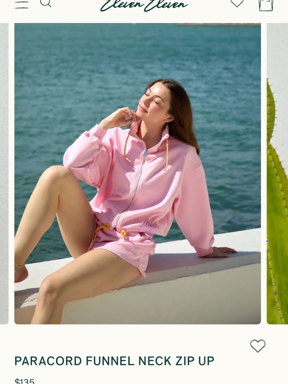 Pink Zip-Up Funnel Neck - Picture 5 of 6